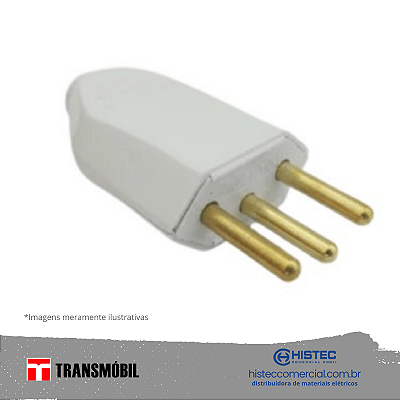 PLUG MACHO 2P+T LINHA 20A BR REF 11218 NBR-14136 TRANSMOBIL