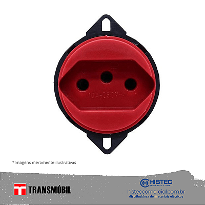 TOMADA PISO 2P+T 10A 250V VM 23054N NBR-14136 TRANSMOBIL