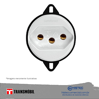TOMADA PISO 2P+T 20A 250V BR 24074N NBR-14136 TRANSMOBIL