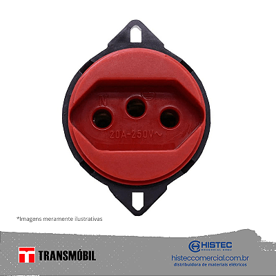 TOMADA PISO 2P+T 20A 250V VM 24054N NBR-14136 TRANSMOBIL