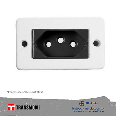 TOMADA SOBREPOR 2P+T 20A 250V PT 17023 NBR14136 TRANSMOBIL