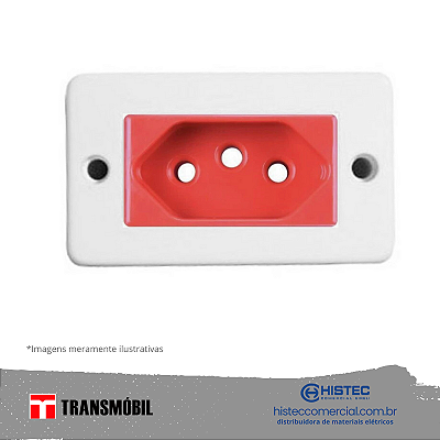 TOMADA SOBREPOR 2P+T 20A 250V VM 17021 NBR-14136 TRANSMOBIL