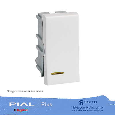 INTERRUPTOR PARALELO 1 MODULO COM LUZ PIALPLUS 611021
