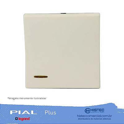 INTERRUPTOR SIMPLES 2 MODULOS COM LUZ PIALPLUS 612020