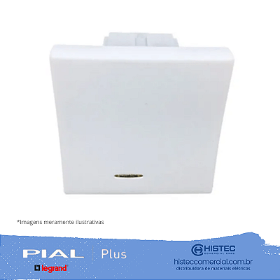 INTERRUPTOR PARALELO 2 MODULOS COM LUZ PIALPLUS 612021