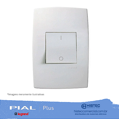 CONJUNTO INTERRUPTOR BIPOLAR SIMPLES 25A 4x2 PIALPLUS 612116