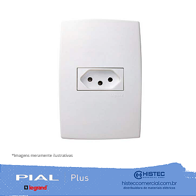 CONJUNTO TOMADA 2P+T 10A HORIZONTAL 4X2 NBR14136 PIALPLUS 615080