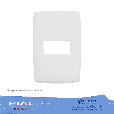 PLACA COM 1 POSTO HORIZONTAL 4x2 PIALPLUS 618505