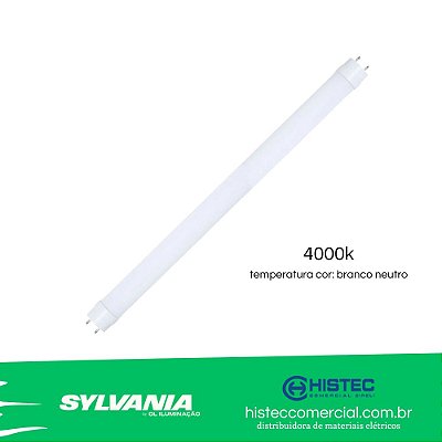 LÂMPADA LEDTUBE  SYLVANIA 9W T8 900 lumens 4000K G13 BIVOLT