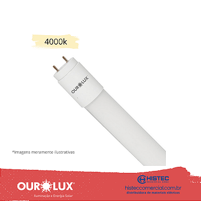LÂMPADA SUPERLED TUBULAR OUROLUX HO 40W 4000K BIVOLT