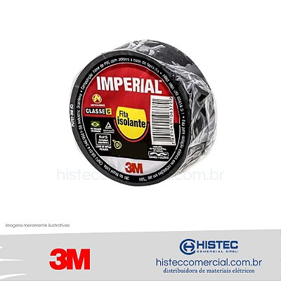 FITA ISOLANTE IMPERIAL 18MMx20M SLIM PRETA
