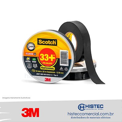FITA ISOLANTE 33+ 19MMx20M PRETA 3M
