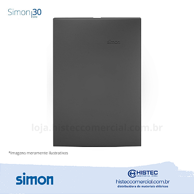 PLACA 4x2 CEGA+SUPORTE GRAFITE SIMON 30 LINE 300900-38
