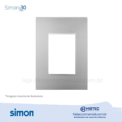 PLACA 4x2 3P+SUPORTE ALUMINIO SIMON 30 LINE 300913-34