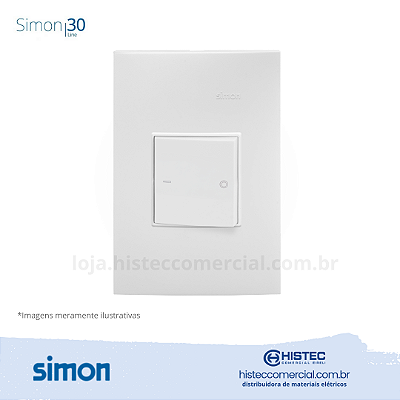CONJUNTO INTERRUPTOR BIPOLAR 25A DUPLO BRANCO SIMON 30 LINE 300941-30