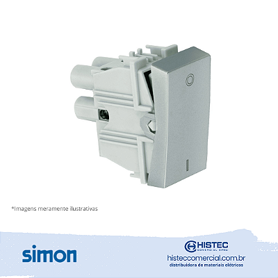INTERRUPTOR BIPOLAR SIMPLES 10A 250V ALUMINIO SIMON 30.133-34