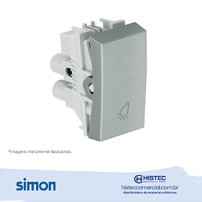 PULSADOR MINUTERIA 10A 250V ALUMINIO SIMON 30.151-34