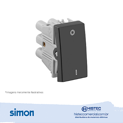 INTERRUPTOR BIPOLAR PARALELO 10A 250V GRAFITE SIMON 30.233-38