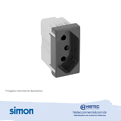 TOMADA 2P+T NBR 20A 250V GRAFITE SIMON 30.427-38