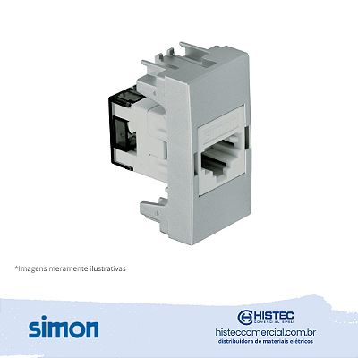 TOMADA RJ11 4 FIOS ALUMINIO SIMON 30.480-34