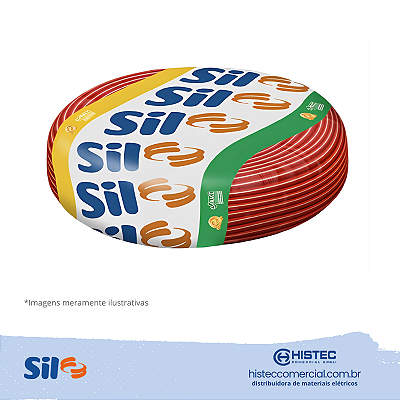CABO FLEXSIL 750V 0,50MM2 COM 200 METROS VERMELHO SIL