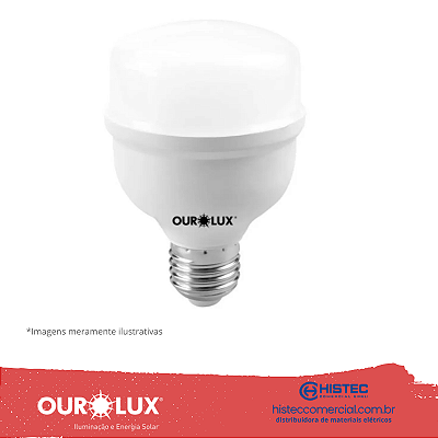 LÂMPADA SUPERLED BULBO 20W ALTA POTÊNCIA BIVOLT 3000K E27 20351 OUROLUX