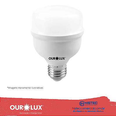 LÂMPADA SUPERLED BULBO T ALTA POTÊNCIA 15W 65K BIVOLT E27 20374 OUROLUX-1560L