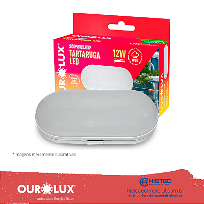 LUMINÁRIA LED TARTARUGA 12W 2,7K IP65 BIVOLT BR 05803 OUROLUX