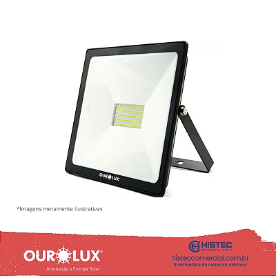 PROJETOR SUPERLED 50W PT 6500K BIVOLT 03265 OUROLUX