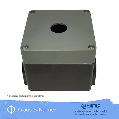 CAIXA PLÁSTICA COM FURO CENTRAL 16MM PARA BOTOEIRA PF/N-CZ KRAUS & NAIMER