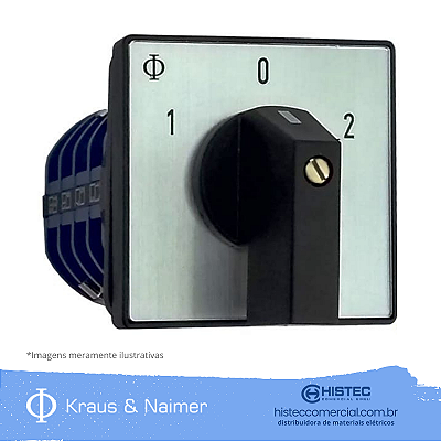 CHAVE 2 VELOCIDADES 0-1-2 32A C26-A440.600-E KRAUS & NAIMER
