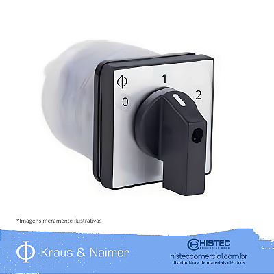 CHAVE COMUTADORA 3P 3 POSIÇÕES 20A CA10.BRB/730-EC KRAUS & NAIMER