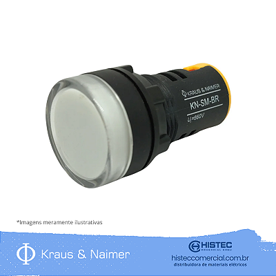 SINALEIRO LED 22MM KN-SM-BR-220 220V BRANCO KRAUS & NAIMER