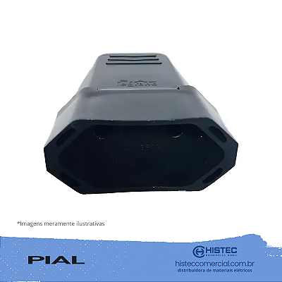 PLUGUE 51005 2P MONOBLOCO PROLONGADO (FÊMEA) PT NBR14136 PIAL