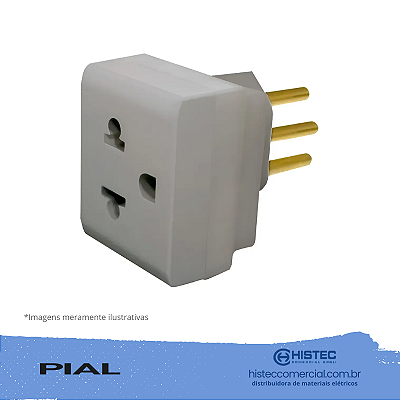 PLUGUE 690662 ADAPTADOR 2P+T NBR14136 PADRÃO BRASILEIRO PARA 2P+T UNIVERSAL CZ PIAL