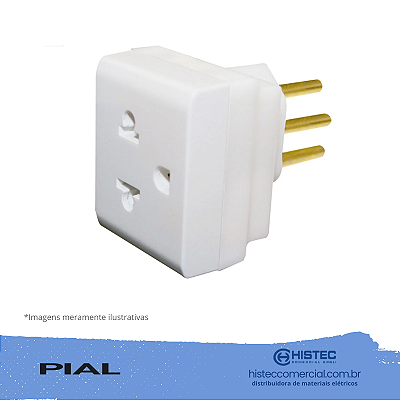 PLUGUE 690663 ADAPTADOR 2P NBR14136 PADRÃO BRASILEIRO PARA 2P UNIVERSAL BR PIAL