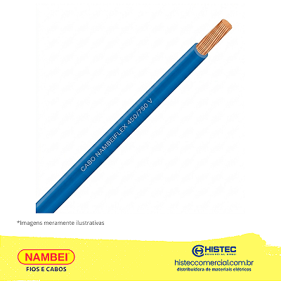 CABO FLEXIVEL 750V 4,0MM2 AZUL ROLO 100m NAMBEI