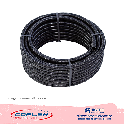 HIPERFLEX CORRUGADO PVC PRETO ANTICHAMA 5/8" COFLEX - 100 METROS