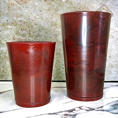 Kit 2 Vasos Cone Liso Premium (2-3) com prato