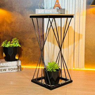 Móvel industrial de ferro estilo torcido n3  COM MADEIRA