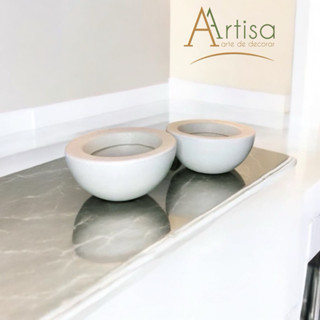Kit com 2 Vasos para plantas em Polietileno Bacia mini
