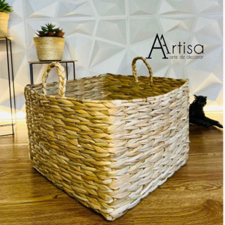 Caixa de Palha de Taboa Quadrada 38x25