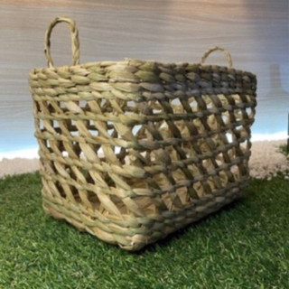 kit com 2 Cesta de Taboa Paozeira Retangular Vazada P 30x17