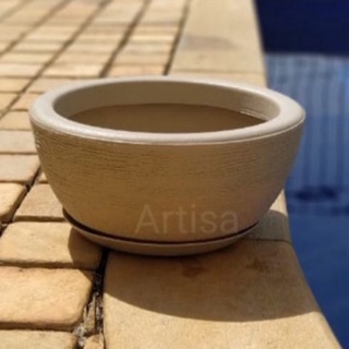 Vaso para plantas em polietileno Bacia mini  COM PRATO + BRINDE