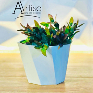 Vaso para plantas decorativos redondo torcido M estilo fibra de vidro