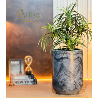Vaso para plantas em polietileno redondo Dubai 30x42