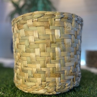 Vaso Cachepot de palha de taboa n3 palha aberta