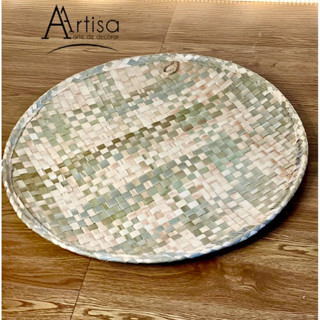 Peneira de palha de milho decorativa parede 50cm GG