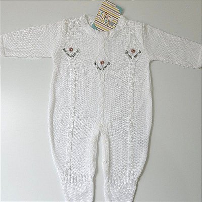 Macacão Mila Bordado - Branco