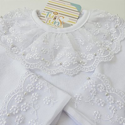 Body de Renda Perolado